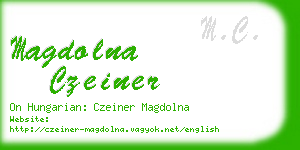 magdolna czeiner business card